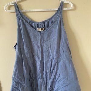 Jean v-neck tank top